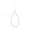 Natural  Rose Quartz Mobile Straps HJEW-JM03414-02-2