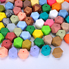 Hexagonal Silicone Focal Beads SI-JX0020A-90-4