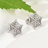 Non-Tarnish 304 Stainless Steel Spider Web Stud Earrings EJEW-G294-01P-1