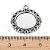 Zinc Alloy Pendant Settings for Cabochon & Rhinestone KHDZ-PALLOY-A15290-AS-3