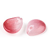 Baking Painted Transparent Glass Petal Beads DGLA-N004-20-3