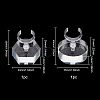 Fingerinspire 2Pcs 2 Style Transparent Acrylic Ring Display Rack AJEW-FG0001-60-2