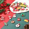 48Pcs 12 Styles Christmas Theme Opaque Resin Pendants RESI-FS0001-73-10