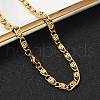 Ion Plating(IP) 304 Stainless Steel Lumachina Chain Necklaces NJEW-F297-01G-1