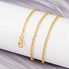 Brass Rope Chains Necklace for Women NJEW-P265-16G-2