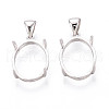 925 Sterling Silver Pendant Claw Cabochon Settings STER-N016-44B-P-1
