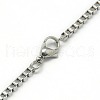Tarnish Resistant Trendy Unisex 201 Stainless Steel Box Chain Necklaces NJEW-L043C-48P-3