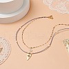 Evil Eye & Cross Pendant Necklaces Sets for Women NJEW-JN04131-5