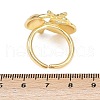 Ocean Theme Brass Cuff Rings RJEW-C135-01G-03-5