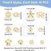 Unicraftale 80Pcs 8 Style 304 Stainless Steel Fancy Bead Caps STAS-UN0038-81-2