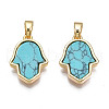 Real 18K Gold Plated Brass Pendants KK-N233-171A-01B-2