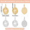 Beebeecraft 8Pcs 2 Colors Brass Pendants KK-BBC0013-01-2