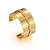 304 Stainless Steel Cuff Bangles BJEW-M082-05G-3
