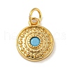 Rack Plating Brass Deep Sky Blue Micro Pave Deep Sky Blue Cubic Zirconia Pendants KK-A200-15G-1