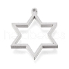 Tarnish Resistant 304 Stainless Steel Open Back Bezel Pendants STAS-K208-12P-1
