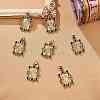 10Pcs Rack Plating Brass Micro Pave Cubic Zirconia Pendants KK-SZ0001-83-3