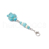 Synthetic Turquoise Starfish Turtle Pendant Decorations HJEW-JM03375-5