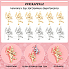 Unicraftale 32Pcs 2 Colors Valentine's Day 304 Stainless Steel Pendants STAS-UN0040-27-4