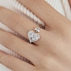 Rhodium Plated 925 Sterling Silver Birthstone Ring RJEW-F150-52P-5