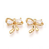 Brass Micro Pave Cubic Zirconia Charms KK-N261-92B-G-1