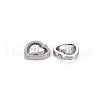 Brass Micro Pave Clear Cubic Zirconia Charms KK-S356-737-2