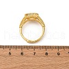 Round Brass Micro Pave Clear Cubic Zirconia Adjustable Ring Settings KK-D378-35G-3