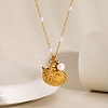 Summer Shell Shape & Starfish Stainless Steel Pendant Necklaces ME5016-3-2