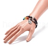 2Pcs 2 Style Style Natural Lava Rock & Mixed Stone & Synthetic Hematite Stretch Bracelets Set BJEW-JB08733-3