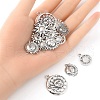 100G Tibetan Style Alloy Pendants TIBEP-YW0001-39-3