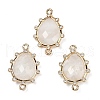 Natural Moonstone Faceted Connector Charms G-K347-07G-03-1