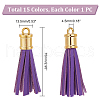   15Pcs 15 Colors Imitation Leather Big Tassel Pendants FIND-PH0008-26-4