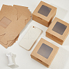 Square Kraft Paper Storage Gift Boxes CON-WH0095-81A-01-3