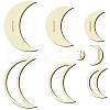 8Pcs 8 Style Wood Hoop Rings Macrame for DIY Craft Making DIY-WH0545-007-1