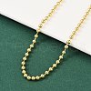 Rack Plating Brass Ball Chain Necklaces for Women NJEW-G102-01A-G-1