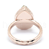 Electroplate Natural Druzy Quartz Crystal Finger Rings RJEW-I055-09RG-RS-3