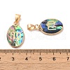 Constellation Natural Paua Shell Pendants KK-P265-01G-11-3