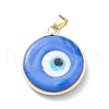 Handmade Evil Eye Lampwork Pendants LAMP-F031-03G-06-2