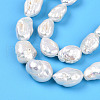 Natural Baroque Pearl Keshi Pearl Beads Strands PEAR-S020-T10-3