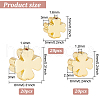 BENECREAT 60Pcs 3 Style Brass Beads KK-BC0012-13-2