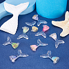 28Pcs 7 Colors Luminous Transparent Resin Pendants RESI-TA0002-08-6