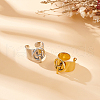 Unicraftale 4Pcs 2 Colors Stainless Steel Open Cuff Rings Set for Lovers RJEW-UN0002-94-2