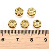 Brass Rhinestone Spacer Beads RB-A014-L6mm-20G-4