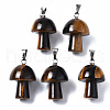 Natural Tiger Eye Pendants X-G-N0325-10A-1