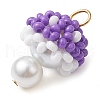 Seed Beads Beaded Charms PALLOY-MZ00332-01-3
