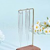 Anti-Tarnish Rhodium Plated 925 Sterling Silver Chain Tassel Dangle Hoop Earrings JE1038A-3