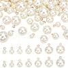   112Pcs 14 Style ABS Plastic Imitation Pearl Pendants KY-PH0001-85-1