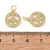 Brass Micro Pave Cubic Zirconia Charms KK-C092-04G-3