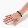 Natural Lava Rock Beads Stretch Bracelets BJEW-JB03959-02-3