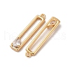 Brass Micro Pave Clear Cubic Zirconia Pendants KK-Z112-35G-2