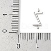304 Stainless Steel Letter Connector Charms STAS-M108-01P-26-3